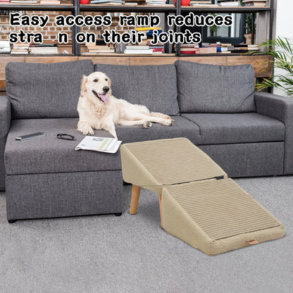 Dog Ramp Split dog stairs Foldable Dog Vehicle Stairs Multifunctional Nonslip Pet Stair Stool for Small Dogs Cats Pet Supplies